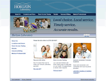 Tablet Screenshot of horizonlaboratory.com